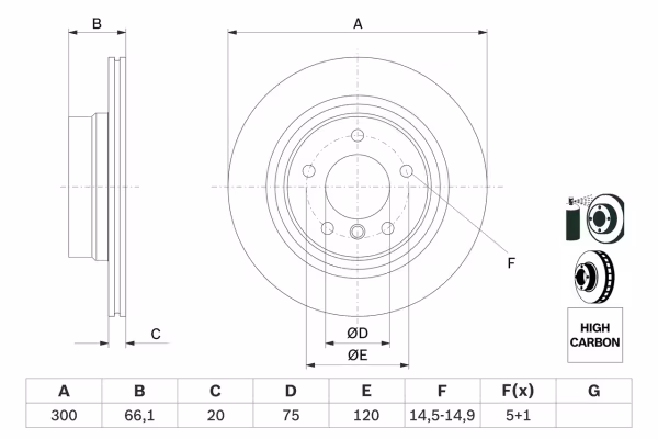 BOSCH Disco freno