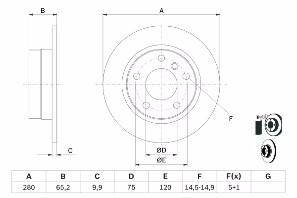 BOSCH Disco freno