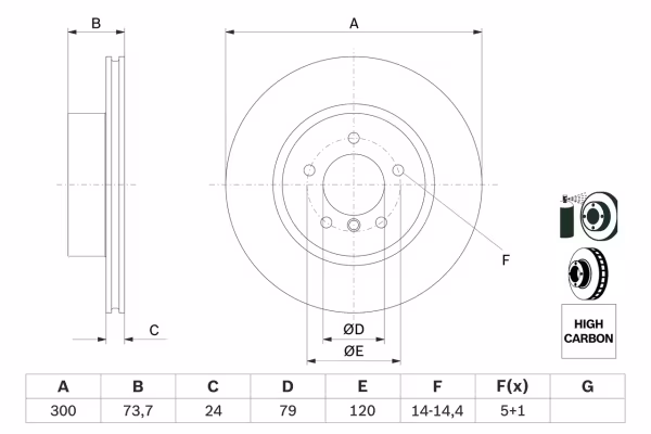 BOSCH Disco freno