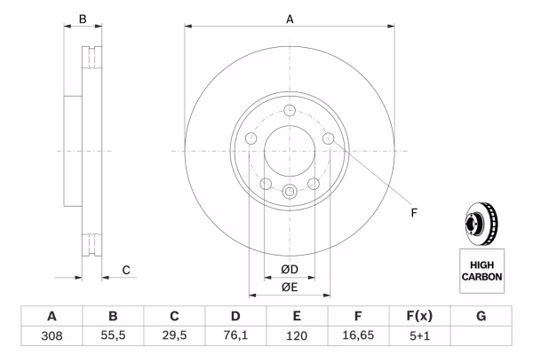 BOSCH Disco freno