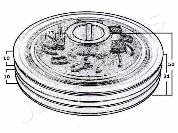 Puleggia cinghia, Albero a gomiti