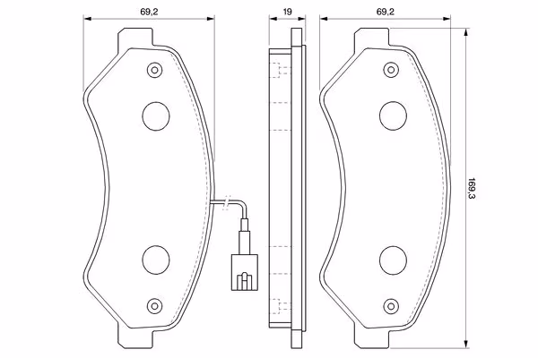 BOSCH Kit pastiglie freno, Freno a disco
