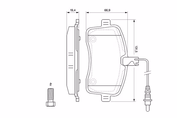 BOSCH Kit pastiglie freno, Freno a disco