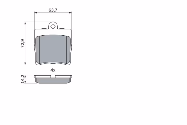 BOSCH Kit pastiglie freno, Freno a disco