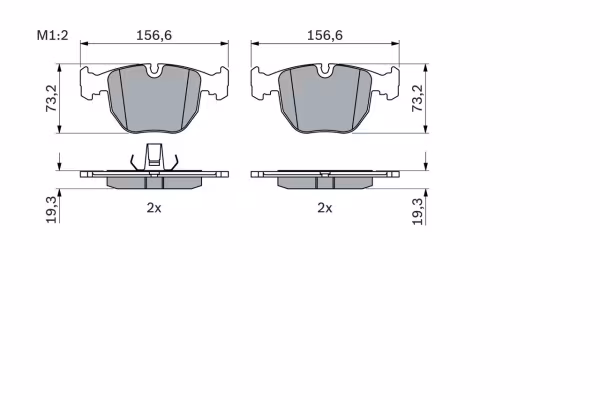 BOSCH Kit pastiglie freno, Freno a disco