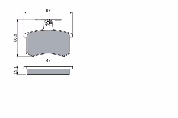 BOSCH Kit pastiglie freno, Freno a disco