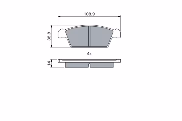 BOSCH Kit pastiglie freno, Freno a disco