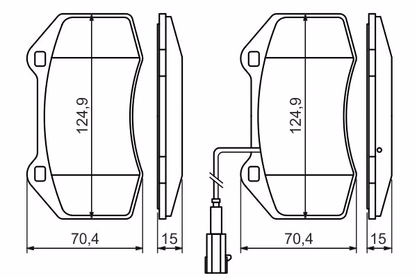 BOSCH Kit pastiglie freno, Freno a disco