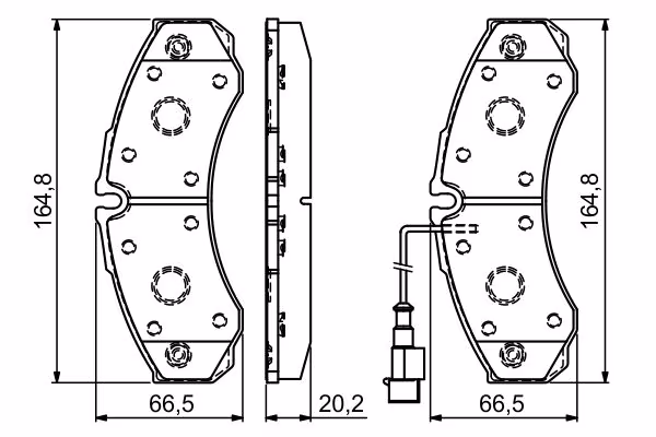 BOSCH Kit pastiglie freno, Freno a disco