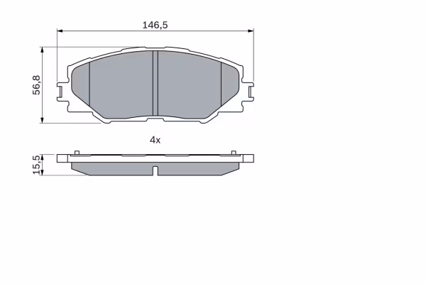 BOSCH Kit pastiglie freno, Freno a disco