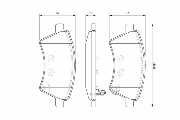 BOSCH Kit pastiglie freno, Freno a disco