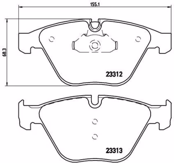 BREMBO Kit pastiglie freno, Freno a disco