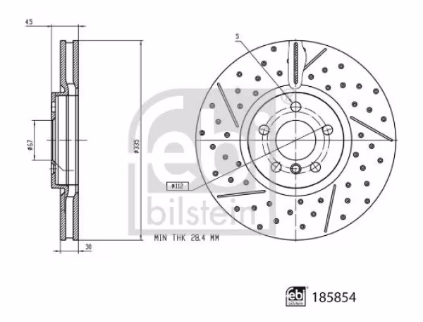 FEBI BILSTEIN Disco freno
