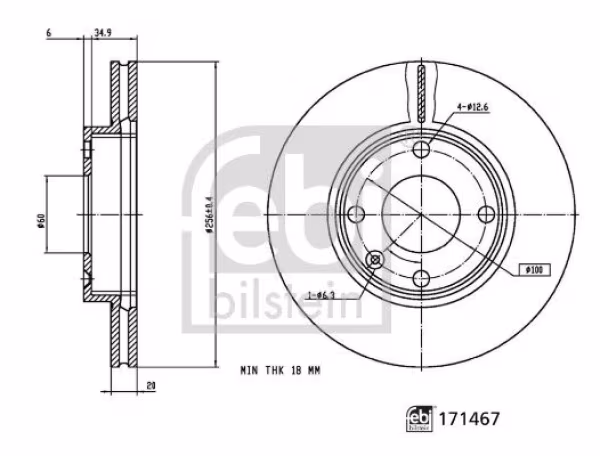 FEBI BILSTEIN Disco freno
