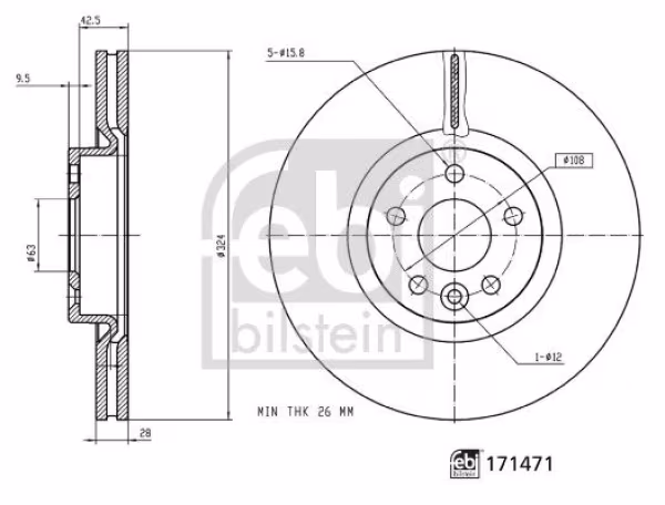 FEBI BILSTEIN Disco freno