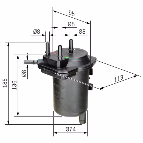 BOSCH Filtro carburante