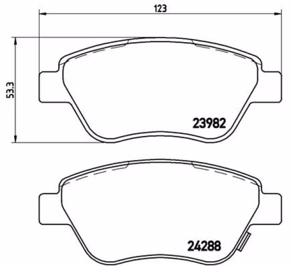 BREMBO Kit pastiglie freno, Freno a disco