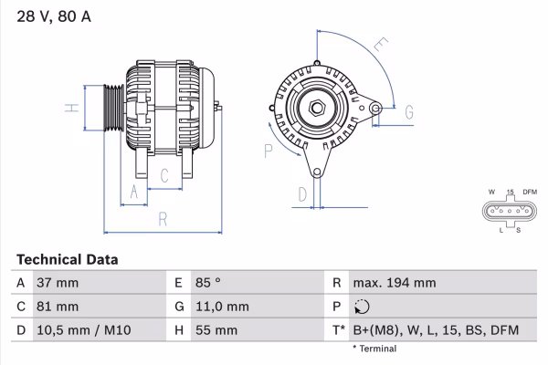BOSCH Alternatore