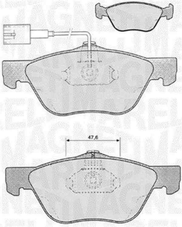 MAGNETI MARELLI Kit pastiglie freno, Freno a disco