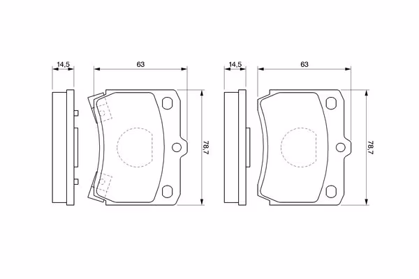 BOSCH Kit pastiglie freno, Freno a disco