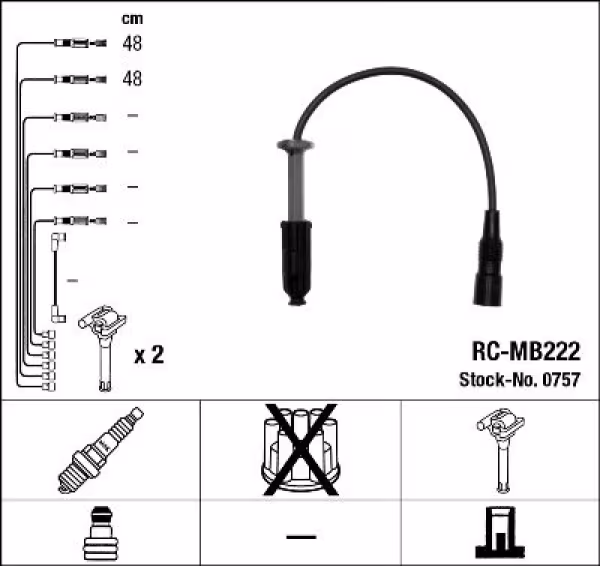 NGK Kit cavi accensione