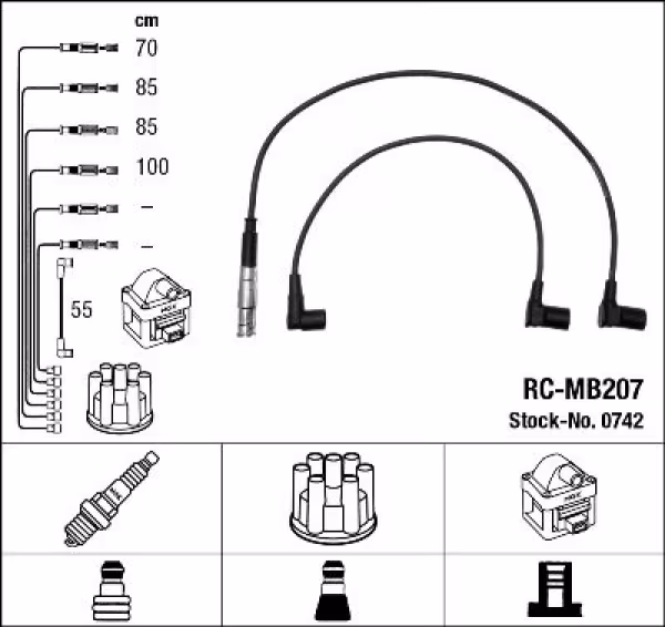NGK Kit cavi accensione