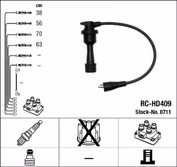 NGK Kit cavi accensione