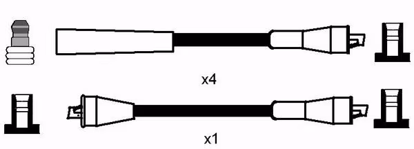 NGK Kit cavi accensione