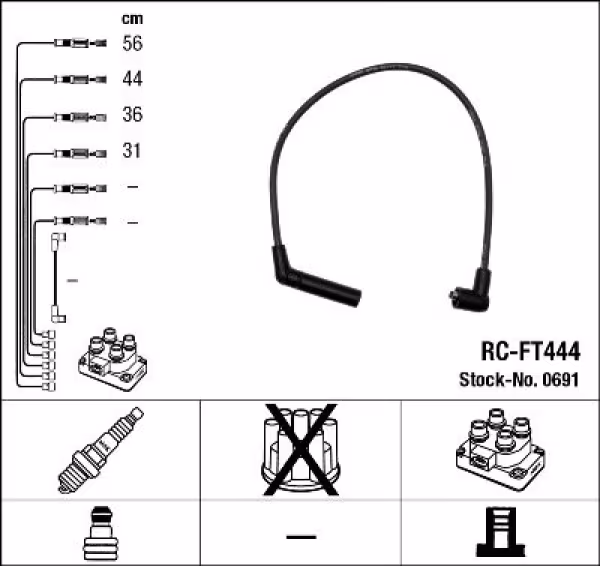 NGK Kit cavi accensione