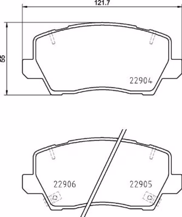 BREMBO Kit pastiglie freno, Freno a disco
