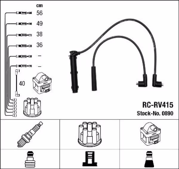 NGK Kit cavi accensione
