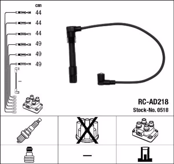 NGK Kit cavi accensione