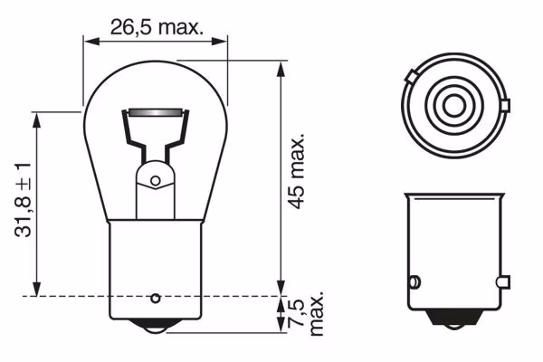 BOSCH Lampadina, Indicatore direzione