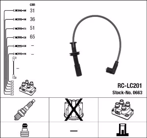 NGK Kit cavi accensione