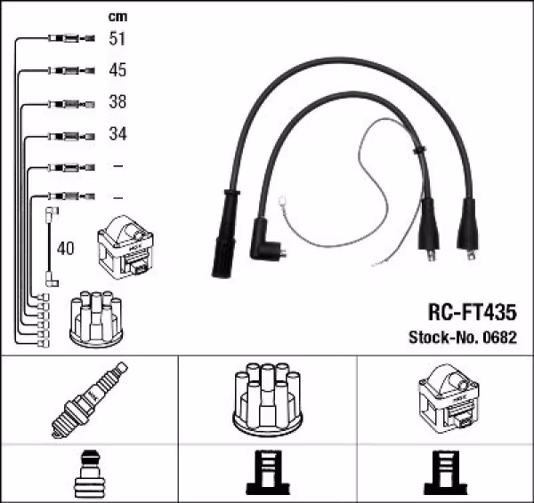 NGK Kit cavi accensione