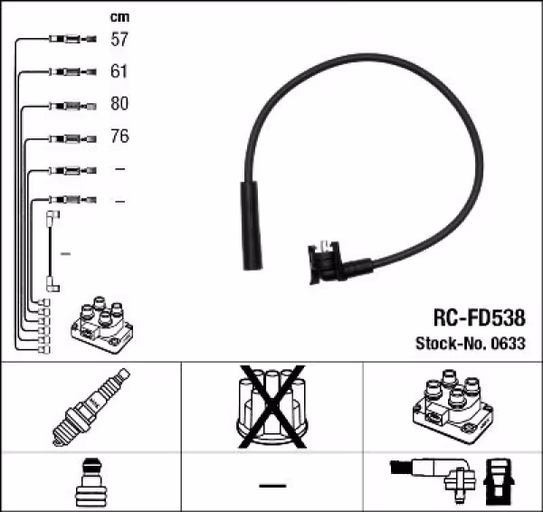 NGK Kit cavi accensione