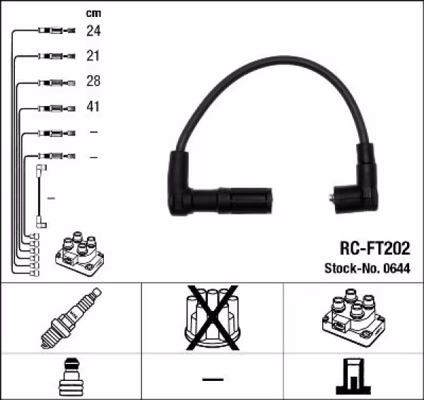NGK Kit cavi accensione