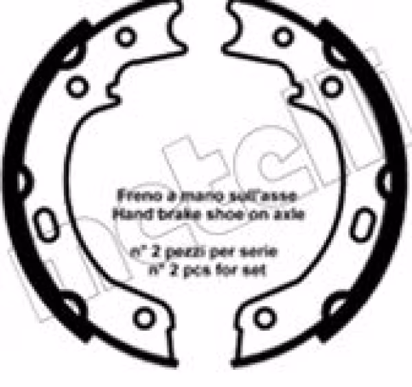 METELLI Kit ganasce, Freno stazionamento