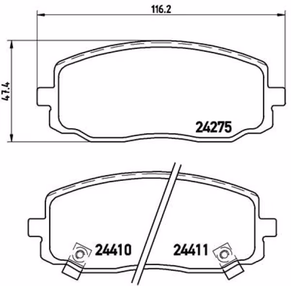 BREMBO Kit pastiglie freno, Freno a disco