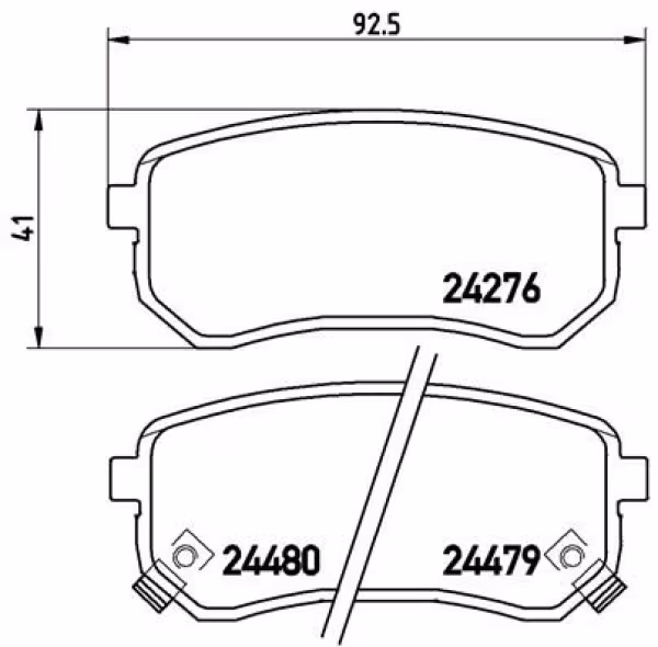 BREMBO Kit pastiglie freno, Freno a disco
