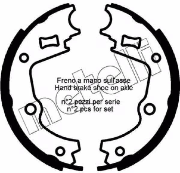 METELLI Kit ganasce, Freno stazionamento