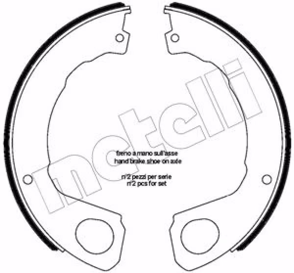 METELLI Kit ganasce, Freno stazionamento