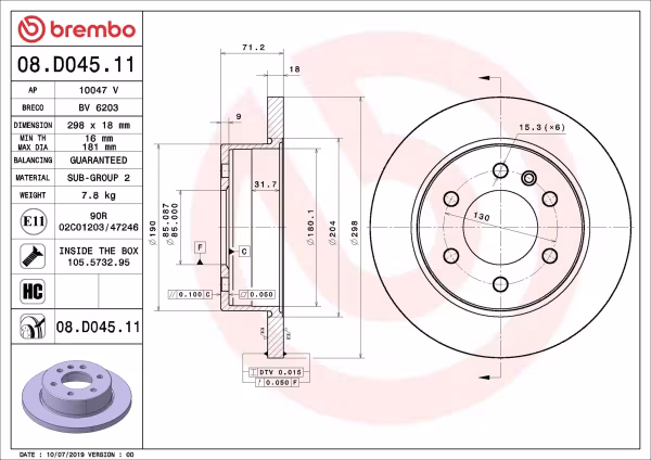 BREMBO Disco freno