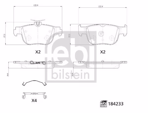 FEBI BILSTEIN Kit pastiglie freno, Freno a disco