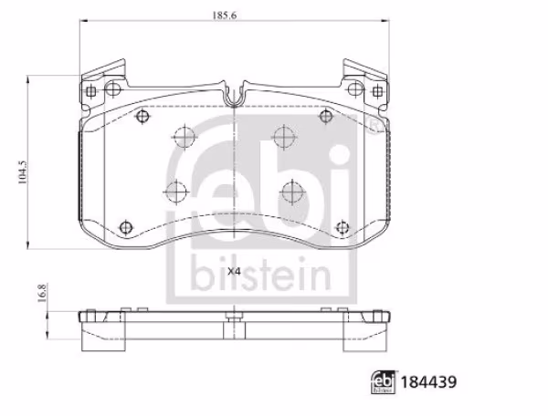 FEBI BILSTEIN Kit pastiglie freno, Freno a disco