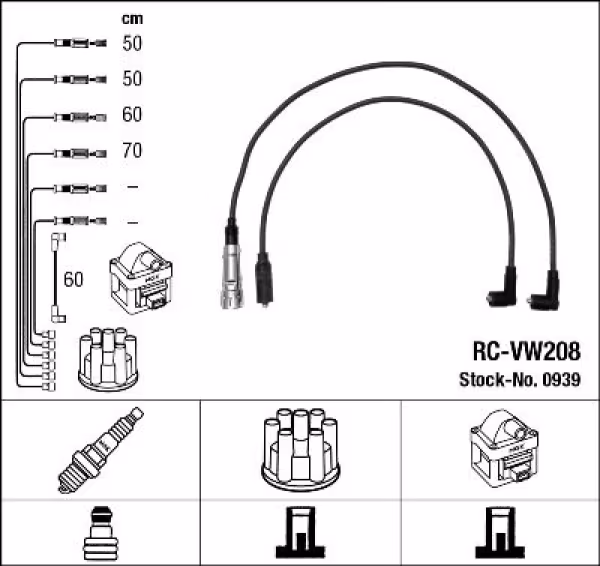 NGK Kit cavi accensione