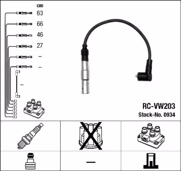NGK Kit cavi accensione