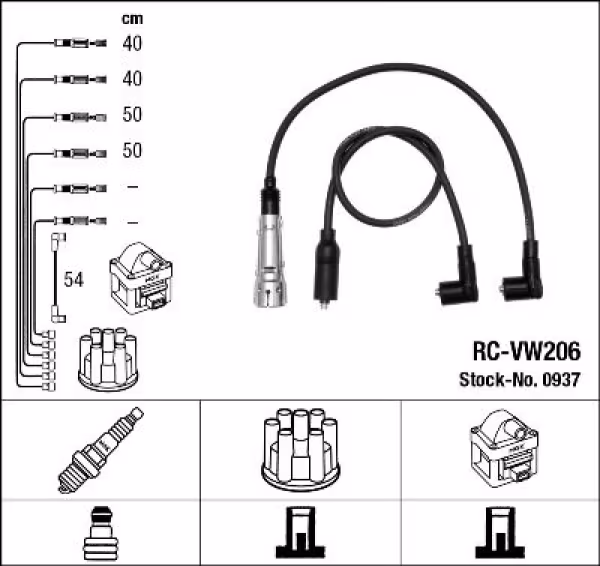 NGK Kit cavi accensione