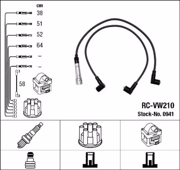 NGK Kit cavi accensione