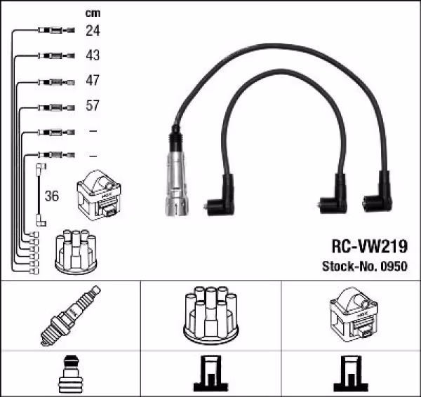 NGK Kit cavi accensione